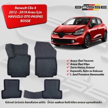 Renault Clio 4 Paspas Araca Özel 2012 2019 BOSSE 3D Havuzlu Oto Paspas