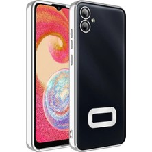 Teknomoda Samsung Galaxy A07 Kılıf Logo Yeri Açık Kamera Lens Korumalı Renkli Silikon Gümüş