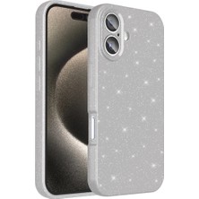Teknomoda iPhone 17 Kılıf Kamera Korumalı Simli Lüks Işıltılı Silikon