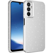 Teknomoda Samsung Galaxy A21S Kılıf Kamera Korumalı Simli Lüks Işıltılı Silikon