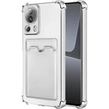 Teknomoda Mi 13 Lite Kılıf Kartlıklı Anti Şok Korumalı Şeffaf Silikon Şeffaf Açık