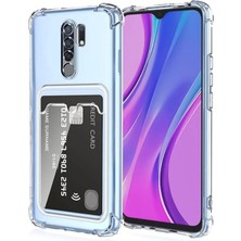 Teknomoda Redmi Note 8 Pro Kılıf Kartlıklı Anti Şok Korumalı Şeffaf Silikon Şeffaf Açık