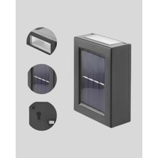 Aycer Solar Güçlü 6 LED Dış Mekan Lambası – Otomatik Aç/kapa Işık Sensörlü Aydınlatma - Lisinya