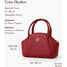Elan Collection Kadın Çanta Küçük Boy Çapraz Askılı El ve Omuz Çantası Bordo