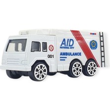 Aycer 3'lü Iş Makinaları Road Seti - Die Cast - DS044 - Ambulans (Lisinya)