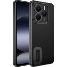Teknomoda Redmi Note 14 5g Kılıf Logo Yeri Açık Kamera Lens Korumalı Renkli Silikon Siyah