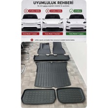 Tesla Li Parts Tesla Model Y TPE  Premium 3D Havuzlu Tüm Paspas Seti(Ön ve Arka Bagaj Paspasları Dahil) 6 Parça
