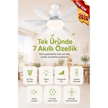 Goes Tavan Vantilatörlü LED Ampul, Kumandalı, Renkli