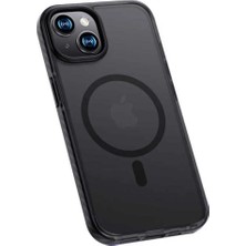 Teknomoda iPhone 15 Plus Kılıf Kılıf Kenarları Silikon Airbagli Korumalı Mat Arka Yüzey Magsafe Kapak