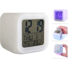 Aycer Renk Değiştiren Dijital Alarm Küp Saat ( Lisinya )