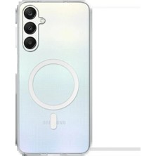 Teknomoda Samsung Galaxy A25 Kılıf Sararmaz Slim Magsafe Kablosuz Şarj Uyumlu Manyetik Sert Şeffaf Kapak