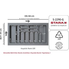 Empressco Starax 84X49 Çekmece Içi Gri Plastik Kaşıklık S-2290-G - Fiyatı, Yorumları