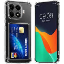 Teknomoda Mi 15T Pro Kılıf Kartlıklı Anti Şok Korumalı Şeffaf Silikon Şeffaf Açık
