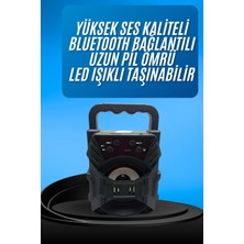 Aycer Işıklı Bluetooth Hoparlör Ses Bombası Taşınabilir Yüksek Ses Kaliteli Radyo Özelliği - Lisinya