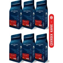 Moliendo Finest Coffee Colombia Medellin Supremo Yöresel Kahve 6*1000 gr Çekirdek Kahve Kakao Aromalı Taze