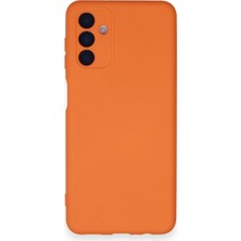 Ototechparca   Samsung Galaxy A14 4g Kılıf Nano Içi Kadife Silikon - Turuncu