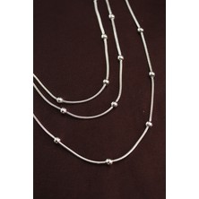 Avensyy 316L Çelik Gümüş Renk Minimal Topçuk Model Çoklu Kolye