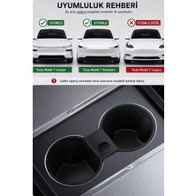 Li Parts Tesla Model Y Juniper ve Standart Uyumlu Bardaklık  Mini Çöp Kutusu