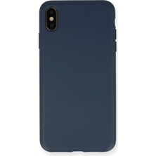 Ototechparca    iPhone Xs Max Kılıf Nano Içi Kadife Silikon - Lacivert