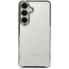 Ototechparca   Samsung Galaxy S24 Fe Kılıf  Lensli Silikon - Gümüş
