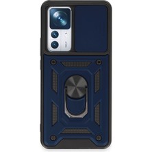 Ototechparca    Mi 12T Pro Kılıf Pars Lens Yüzüklü Silikon - Lacivert