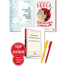 Kırmızı Kedi Yayınevi Alfa Kalem-Çocuklara Şarkılar-Karanlık Manolya-Ah, Rüzgarda Giden Aşk-Federico Garcia Lorca 3 Kitap
