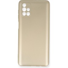 Ototechparca   Samsung Galaxy M51 Kılıf First Silikon - Gold