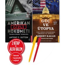 Destek Yayınları Alfa Kalem-Güç ve Ütopya-Amerikan Gizli Hükümeti-Robert Kagan, Antony C. Sutton 2 Kitap-Setli