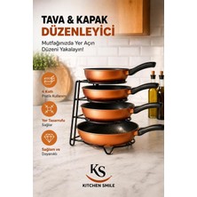 Empressco Kitchen Smile Metal Paslanmaz Siyah Tava Rafı Düzenleyici - Fiyatı, Yorumları