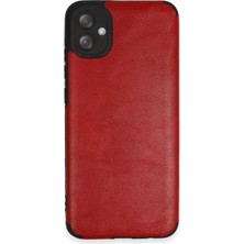 Ototechparca   Samsung Galaxy A04E Kılıf Loop Deri Silikon - Kırmızı