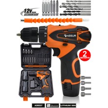 Assur Plus 12V Çift Akülü Vidalama Şarjlı Matkap