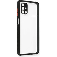 Ototechparca   Samsung Galaxy M51 Kılıf Miami Şeffaf Silikon - Siyah