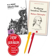 Kırmızı Kedi Yayınevi Alfa Kalem-Babaya Mektuplar-Sihirli Flüt-Wolfgang Amadeus Mozart 2 Kitap-Setli-Klasikler