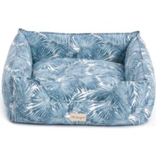 Pet Comfort Alpha  Mavi-Beyaz Köpek Yatağı M 80x65cm