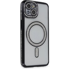 Ototechparca    iPhone 14 Kılıf Joke Simli Magneticsafe Kılıf - Siyah