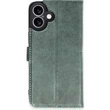 Ototechparca    iPhone 16 Plus Kılıf Trend S Plus Kapaklı Kılıf - Yeşil