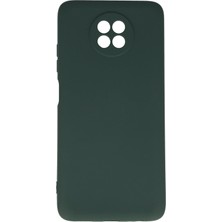 Ototechparca    Redmi Note 9 5g Kılıf Nano Içi Kadife Silikon - Koyu Yeşil