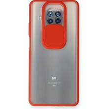 Ototechparca    Mi 10T Lite Kılıf Palm Buzlu Kamera Sürgülü Silikon - Kırmızı