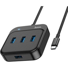 Hoco HB31 4in1 Type-C To 4x Usb3.0 Hub Çevirici Dönüştürücü Adaptör 0.2M-(5775) Nemere