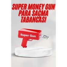 Nemere Kırmızı Parti Oyuncağı Para Saçma Fırlatma Tabancası Makinesi Super Money