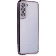 Ototechparca   Samsung Galaxy S21 Fe Kılıf  Lensli Silikon - Mor