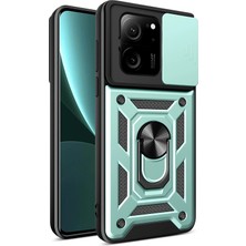Ototechparca    Mi 13T Pro Kılıf Pars Lens Yüzüklü Silikon - Yeşil