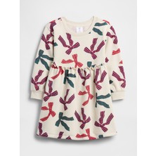 Gap Kız Bebek Çok Renkli Gap Baskılı Sweatshirt Elbise