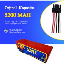 Ümit Maker Xiaomi Mop 2 Pro MJST1SHW Robot Süpürge 5200 Mah 14.4 V Kutulu Batarya – Orjinal Uyumlu Uzun Ömürlü, Yüksek Performans Pil
