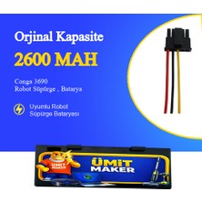 Ümit Maker Conga 3690 Robot Süpürge 2600 Mah 14.4 V, Batarya – Orjinal Uyumlu Uzun Ömürlü, Yüksek Performans Pil