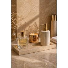 Empressco Marbello Traverten Dekoratif Tepsi 30X12 cm | Banyo, Kahve Köşesi, Mum & Tütsü Standı Organizer - Fiyatı, Yorumları
