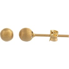 Moom Mücevherat 14 Ayar Altın Top Küpe 5 mm