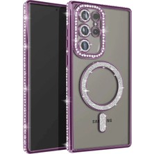 Ototechparca   Samsung Galaxy S23 Ultra Joke Simli Magneticsafe Kılıf - Derin Mor