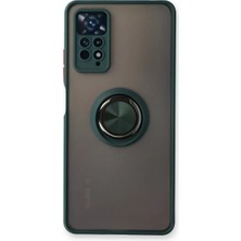Ototechparca    Redmi Note 11 Pro Kılıf Montreal Yüzüklü Silikon Kapak - Yeşil