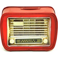 Avensyy Dekoratif Metal Radyo Kumbara Vintage Ev Ofis Hediyelik